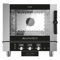 Piec konwekcyjno-parowy elektryczny, 5x GN 1/1, 5x 600x400 mm, sterowanie elektroniczne, 777x729x777 mm | ALPHATECH, ICON ICET051E