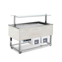 Witryna chłodnicza 0,247 kW, 4x GN 1/1 150 mm, 1494x650x1288 mm | REDFOX, ES Blue+ 4 RAL