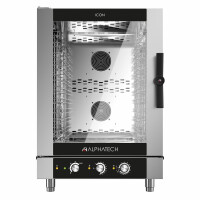 Piec konwekcyjno-parowy gazowy, 10x GN 1/1, 10x 600x400 mm, sterowanie manualne, 777x729x1152 mm | ALPHATECH, ICON ICGM101E