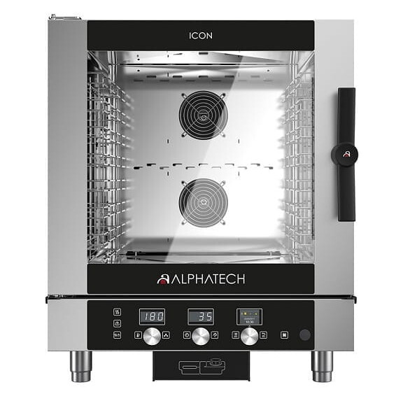 Piec konwekcyjno-parowy gazowy, 7x GN 1/1, 7x 600x400 mm, sterowanie elektroniczne, 777x729x942 mm | ALPHATECH, ICON ICGT071E