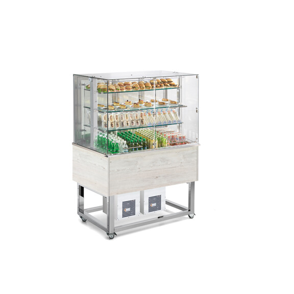 Witryna chłodnicza, otwieranie na boki 0,247 kW, 3x GN 1/1 200 mm, 1169x760x1688 mm | REDFOX, ES Platinium+ 3 W DS
