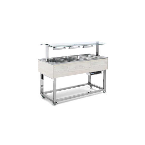 Witryna grzewcza 1,5+0,4 kW, 3x GN 1/1 200 mm, 1169x650x1288 mm | REDFOX, ES Red+ 3 W