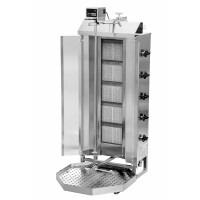 Gyros, opiekacz gazowy do kebaba, 5 palników, wsad 80 kg, 550x700x1285 mm | RESTO QUALITY, KLG222