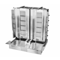 Gyros, opiekacz gazowy do kebaba podwójny, 5+5 palników, wsad 160 kg, 1000x715x1230 mm | RESTO QUALITY, KLG225-T