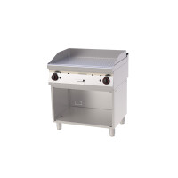 Płyta grillowa gazowa 2x 7 kW, płyta grzewcza ryflowana chromowana 796x510 mm, 800x700x900 mm | REDFOX, FTRC  70/80 G
