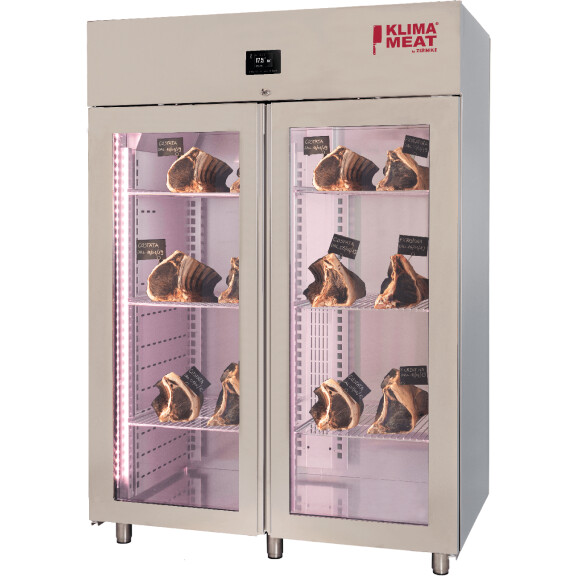 Szafa do sezonowania mięsa podwójna 100/230 kg, 1460x850x2115 mm | ZERNIKE, Klima Meat Basic KME1500PV
