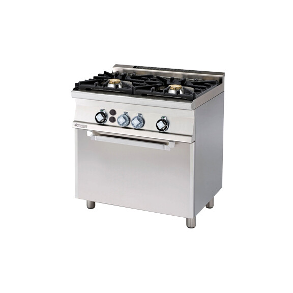 Kuchnia gazowa WOK z piekarnikiem 7+10 kW, 800x600x900 mm | RM GASTRO, CF2 - 68 G WOK