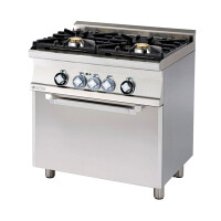 Kuchnia gazowa WOK z piekarnikiem elektrycznym 7+10 kW, 800x600x900 mm | RM GASTRO, CFM2-68 GEM WOK