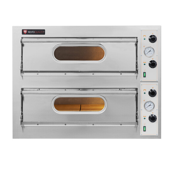 Piec do pizzy dwukomorowy elektryczny, 12x 33 cm, 930x1140x710 mm | RESTO QUALITY, ONE 66
