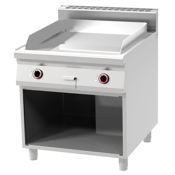 Płyta grillowa gazowa 16 kW, płyta gładka chromowana 710x650 mm, 800x900x900 mm | REDFOX, FTHC 90/80 G
