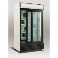 Szafa chłodnicza przeszklona 1000 l, drzwi przesuwne, 1130x700x2020 mm | RESTO QUALITY, RQ1100SL