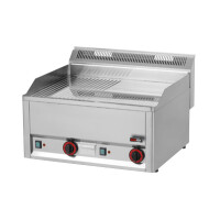 Płyta grillowa elektryczna, płyta gładka 1/2 i ryflowana 1/2 chromowana 480x650 mm, 660x600x290 mm | REDFOX, FTHRC 60 EL