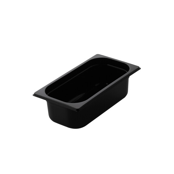 Pojemnik gastronomiczny z czarnego poliwęglanu GN 1/1 150 mm, 530x325x150 mm | REDFOX, GNPC - 1/1-150