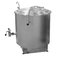Kocioł warzelny parowy z grzaniem pośrednim, opcja mieszadła, 200 l, maks. zużycie pary 70 kg/h, 990x1020x890 mm | RESTO QUALITY, RQK-200NR