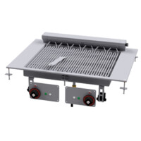 Grill wodny elektryczny drop-in, ruszt: 550x430 mm, 800x600x300 mm | RM GASTRO, CWKD - 68 ET