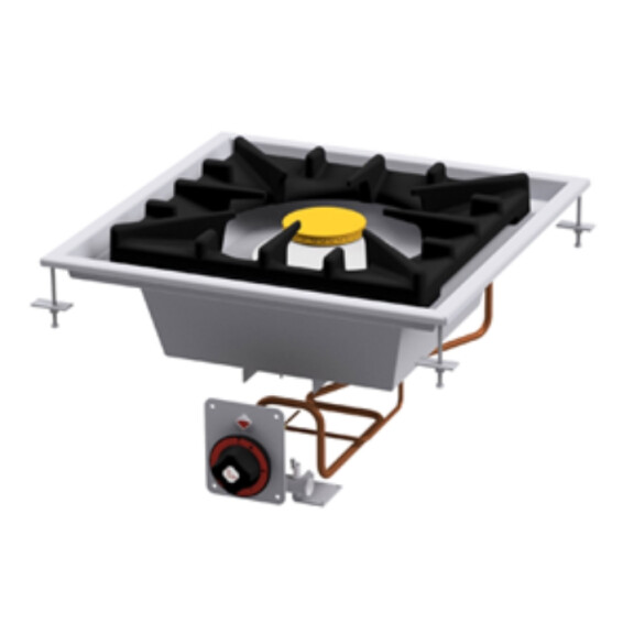 Kuchnia stołowa gazowa drop-in z obniżonym rusztem 10 kW, 500x500x220 mm | RM GASTRO, PCD - 55 G