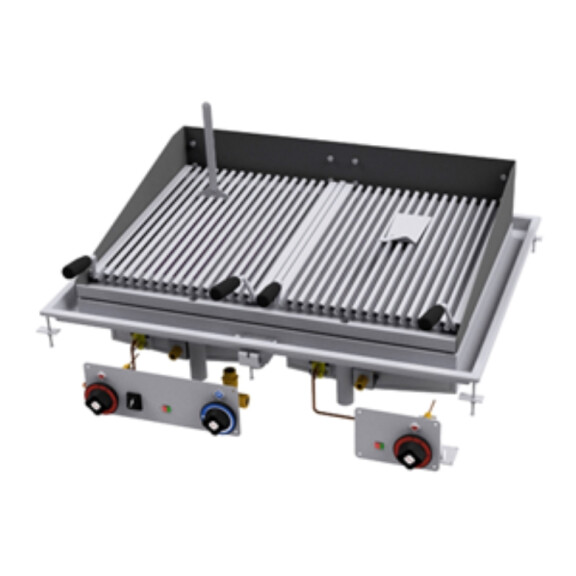 Grill lawowy gazowy drop-in, ruszt: 380x520 mm, 500x700x330 mm | RM GASTRO, CWD - 75 G