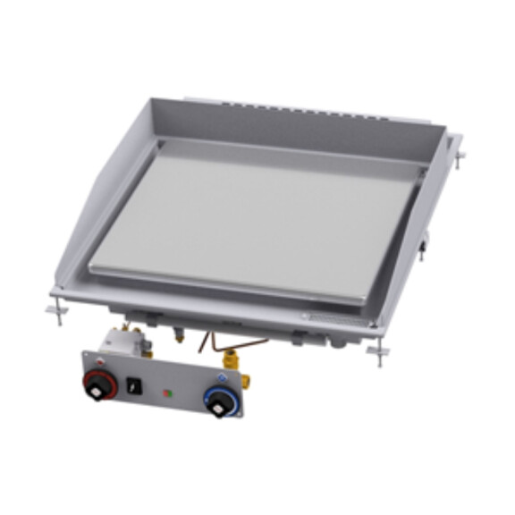 Płyta grillowa gazowa drop-in, płyta gładka chromowana 590x535 mm, 700x800x330 mm | RM GASTRO, FTLD - 87 GS