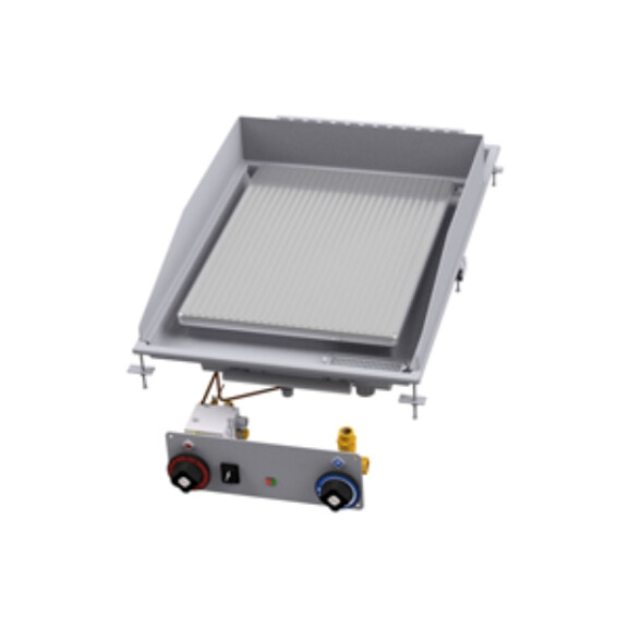 Płyta grillowa gazowa drop-in, płyta gładka chromowana 390x685 mm, 500x950x330 mm | RM GASTRO, FTLD - 95 GS