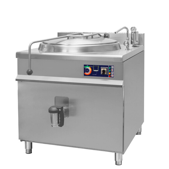 Kocioł warzelny elektryczny z grzaniem pośrednim, opcja mieszadła, 24 kW, 400 V, 150 l, 900x900x900 mm | RESTO QUALITY, RQLR-151E