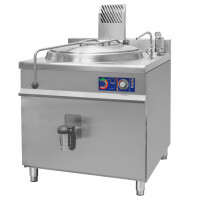 Kocioł warzelny gazowy z grzaniem pośrednim, opcja mieszadła, 19 kW, 150 l, 900x900x900 mm | RESTO QUALITY, RQLR-152G