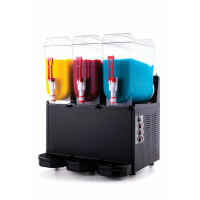 Granitor do sorbetów, slush shake, granity, napojów lodowych, czarny, 3x 12 l, 590x530x770 mm | RESTO QUALITY, SLUSH36.B
