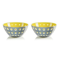 Zestaw dwóch miseczek, średnica 12,5 cm, szaro – żółte | GUZZINI, LE MURRINE