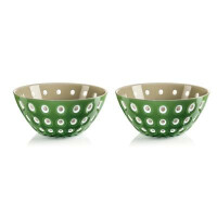 Zestaw dwóch miseczek, średnica 12,5 cm, piaskowo – zielone | GUZZINI, LE MURRINE