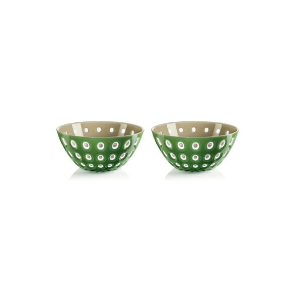 Zestaw dwóch miseczek, średnica 12,5 cm, piaskowo – zielone | GUZZINI, LE MURRINE