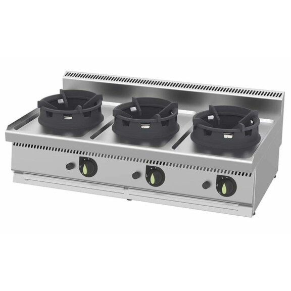 Wok gazowy 3-palnikowy, nastawna kuchnia wok, 31,5 kW, 1200x700x290 mm | RESTO QUALITY, Linia 700, WC1270G