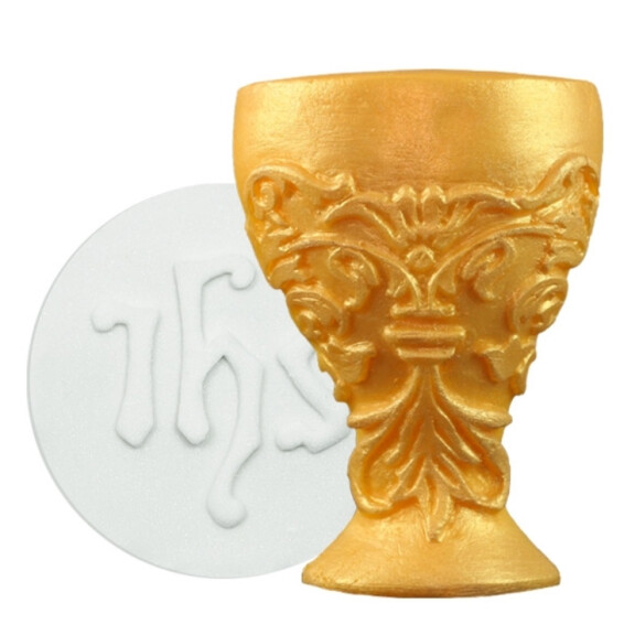 Kielich złoty z hostią, figurki z cukru, 10 cm | MAGMART, T28/N