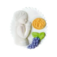 Dziecko komunijne, chłopiec, figurka z cukru, 10 cm | MAGMART, T24/1/N-CH