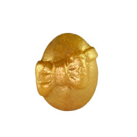 Jajeczko mini z kokardką, złote, figurka z cukru, 2 cm, komplet 60 szt. | MAGMART, WMJ-KZ09
