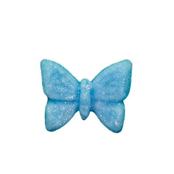 Motylek mini, niebieski, figurka z cukru, 1,5 cm, komplet 100 szt. | MAGMART, MTM01