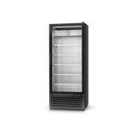 Szafa chłodnicza jednostronnie przeszklona z drzwiami skrzydłowymi, agregat dolny, wentylator, 4 kl., nierdzewny korpus, 825x720x2000 mm | RAPA, SCh -