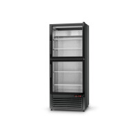 Szafa chłodnicza jednostronnie przeszklona z drzwiami skrzydłowymi, jednokomorowa, dwudrzwiowa, agregat dolny, wentylator, 4 kl., 825x720x2000 mm | RA