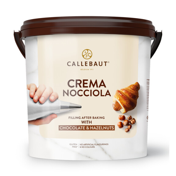 Krem do nadziewania, 12% orzechów laskowych Crema Nocciola, wiaderko 10 kg | CALLEBAUT, FNN-S1235-T06