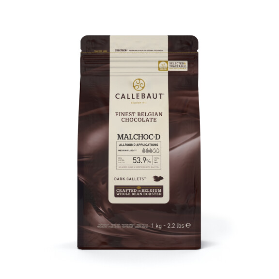 Czekolada ciemna bez cukru 53,9, 1 kg torba | CALLEBAUT, CSD-Q54MAL-EX-U68 MALCHOC-D