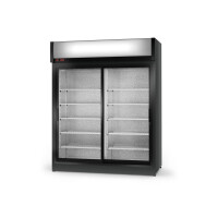Szafa chłodnicza jednostronnie przeszklona z drzwiami rozsuwanymi, agregat górny, wentylator, 3 kl., 1200x790x2020 mm | RAPA, SCh - SR 1200 ecoline