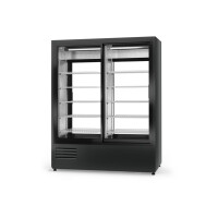 Szafa chłodnicza dwustronnie przeszklona, drzwi rozsuwane z obu stron, agregat dolny, wentylator, 3 kl., 1200x760x1980 mm | RAPA, SCh - 2S2R 1200 ecol
