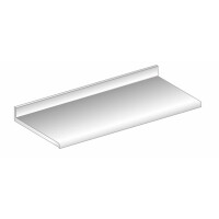 Blat przyścienny ze stali nierdzewnej z rantem puszkowym i kapinosem 800x600x150 mm | DORA METAL, DM-S-3001