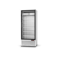 Szafa chłodnicza jednostronnie przeszklona z drzwiami skrzydłowymi, agregat dolny, wentylator, 4 kl., nierdzewne wnętrze, 625x720x2000 mm | RAPA, SCh 