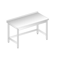 Stół przyścienny ze stali nierdzewnej 1200x700x850 mm | DORA METAL, DM-3101
