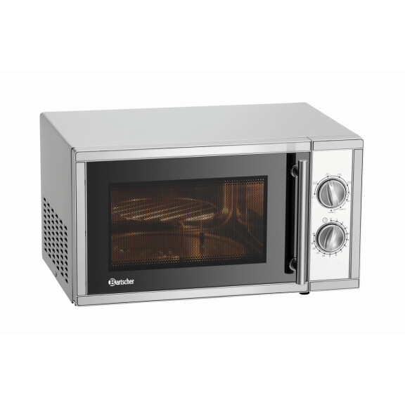 Kuchenka mikrofalowa, 1,4 kW, 230 V, 23 l, sterowanie pokrętłami, 480x390x280 mm | BARTSCHER, 9231D-GR