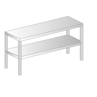 Nadstawka na stół ze stali nierdzewnej podwójna 530x400x600 mm | DORA METAL, DM-3139