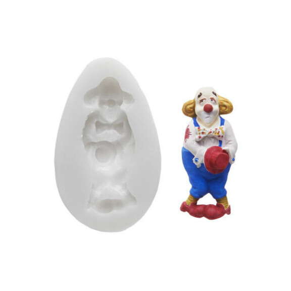 Forma silikonowa do masy cukrowej w kształcie klauna - SLK016, 65x30 mm | SILIKOMART, SugarFlex