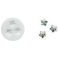 Forma silikonowa do masy cukrowej w kształcie kwiatów - SLK357, 15x15 mm | SILIKOMART, SugarFlex