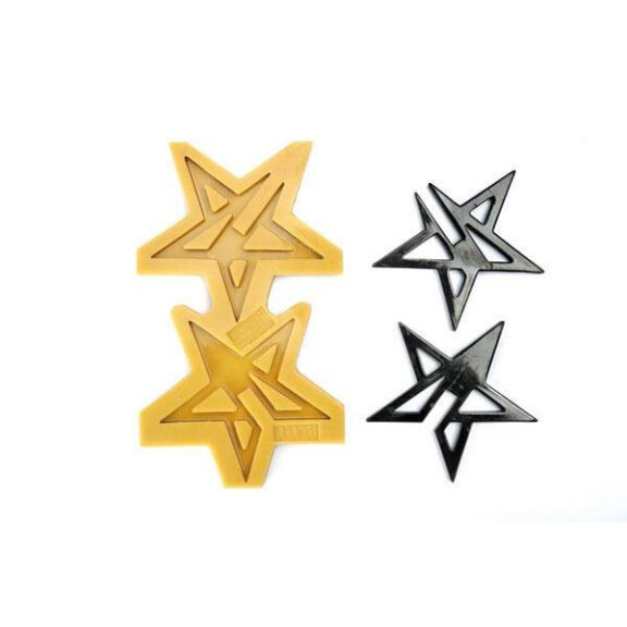 Forma silikonowa do masy cukrowej lub czekolady w kształcie gwiazd - 114x10 mm | SILIKOMART, SugarFlex Gold