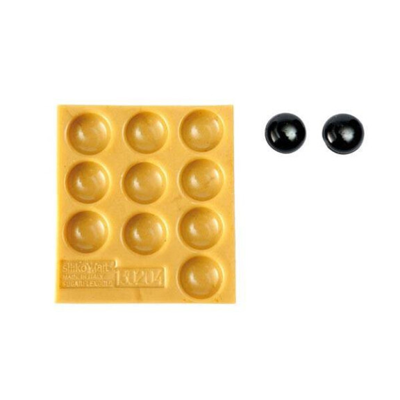 Forma silikonowa do masy cukrowej lub czekolady w kształcie półokręgów - 10x5 mm | SILIKOMART, SugarFlex Gold
