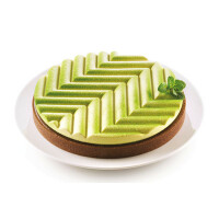 Zestaw form do tart - pierścień + forma silikonowa, 250x20 mm, Kit Tarte Grafique | SILIKOMART, Tarte Decor
